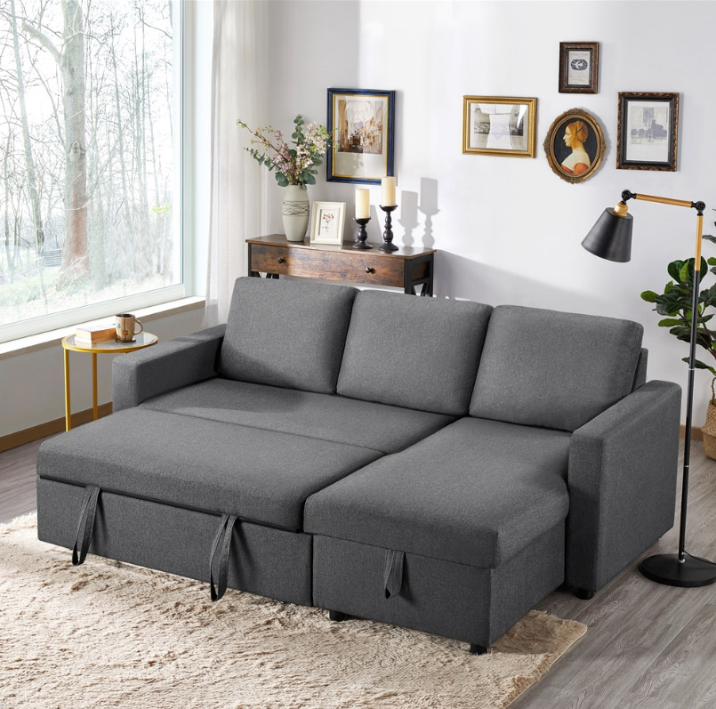 Ghế sofa giường bọc vải cao cấp gia công sản xuất tại xưởng sofa Lộc Tiến