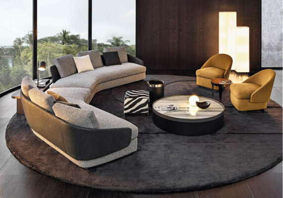 Ghế sofa hiện đại thiết kế theo phong cách Minotti gia công sản xuất tại xưởng sofa Lộc Tiến