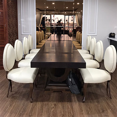 Bộ bàn ghế ăn gỗ óc chó cao cấp