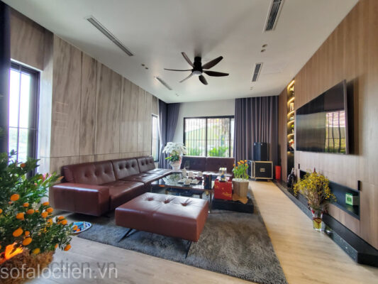 Ghế sofa da cao cấp gia công sản xuất tại xưởng sofa Lộc Tiến