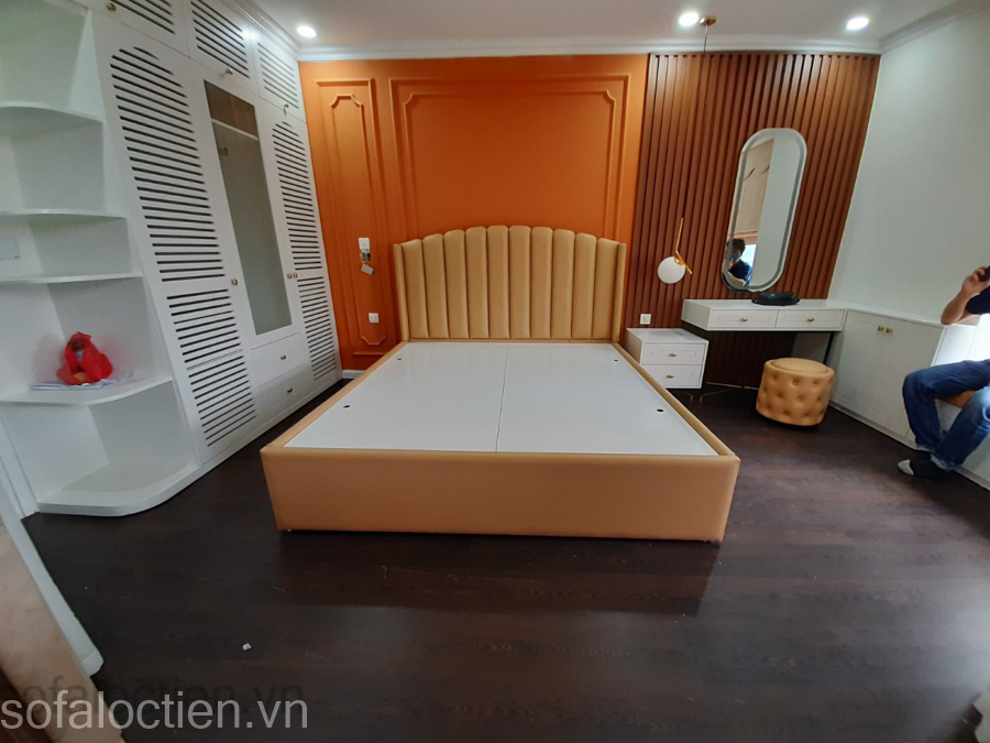 Giường ngủ hiện đại bọc da cao cấp gia công sản xuất tại xưởng sofa Lộc Tiến