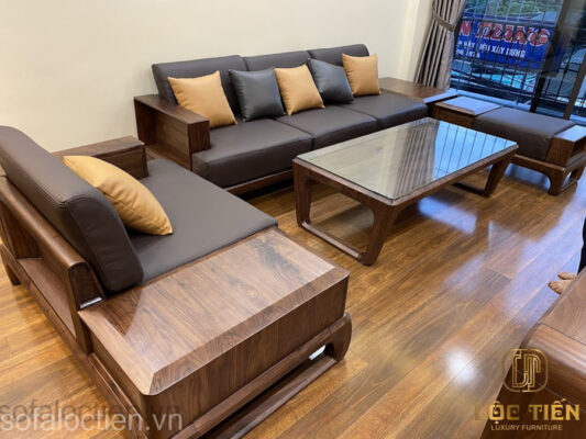 ghế sofa gỗ cao cấp gia công sản xuất tại xưởng sofa Lộc Tiến