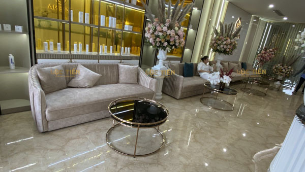 ghế sofa văng bọc nỉ nhung cao cấp