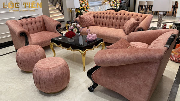 ghế sofa phòng khách tân cổ điển
