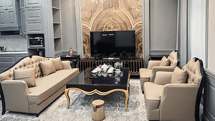 ảnh bộ bàn ghế sofa tân cổ điển gia công sản xuất tại xưởng sofa Lộc Tiến