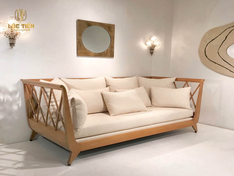 mẫu ghế sofa gỗ sồi