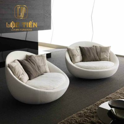 sofa đơn dáng tròn