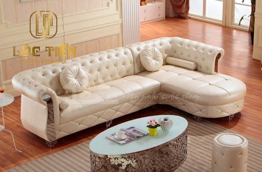 Mẫu sofa tân cổ điển trắng