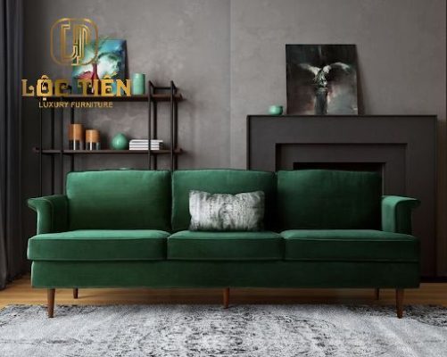 sofa văng đẹp xanh lục