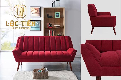 sofa văng đẹp đỏ
